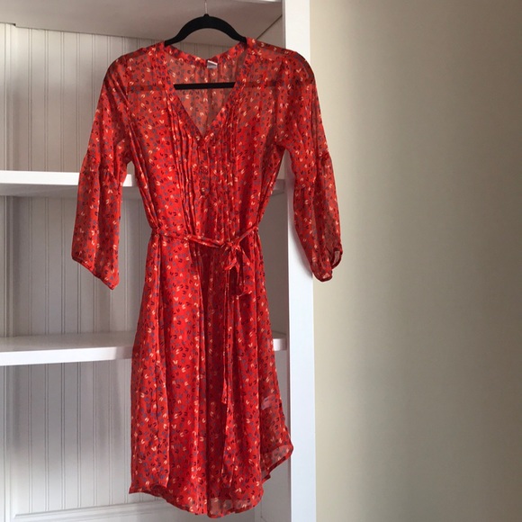 Fall Women’s Medium Dresses Navy & Coral Summer - Picture 7 of 13